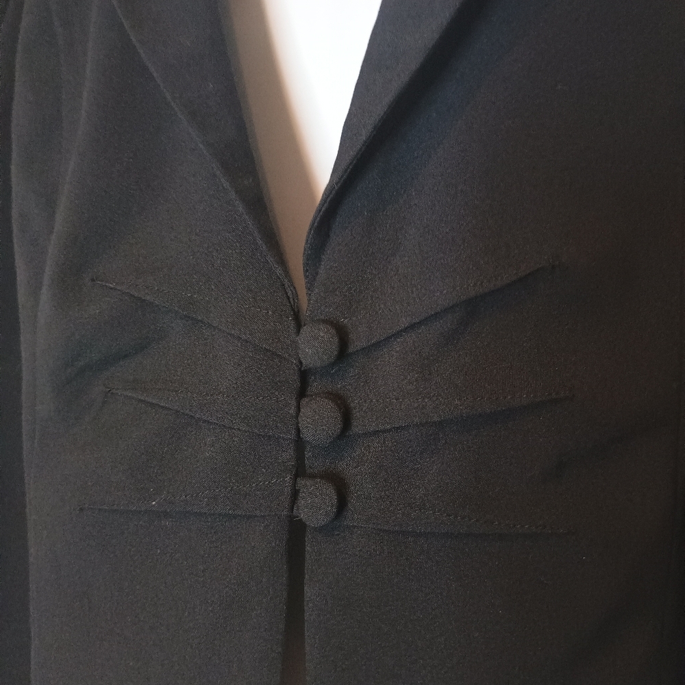 Torrid Black Casual Business Blazer with Cheetah Satin Lining Size 3 Plus - Picture 2 of 9